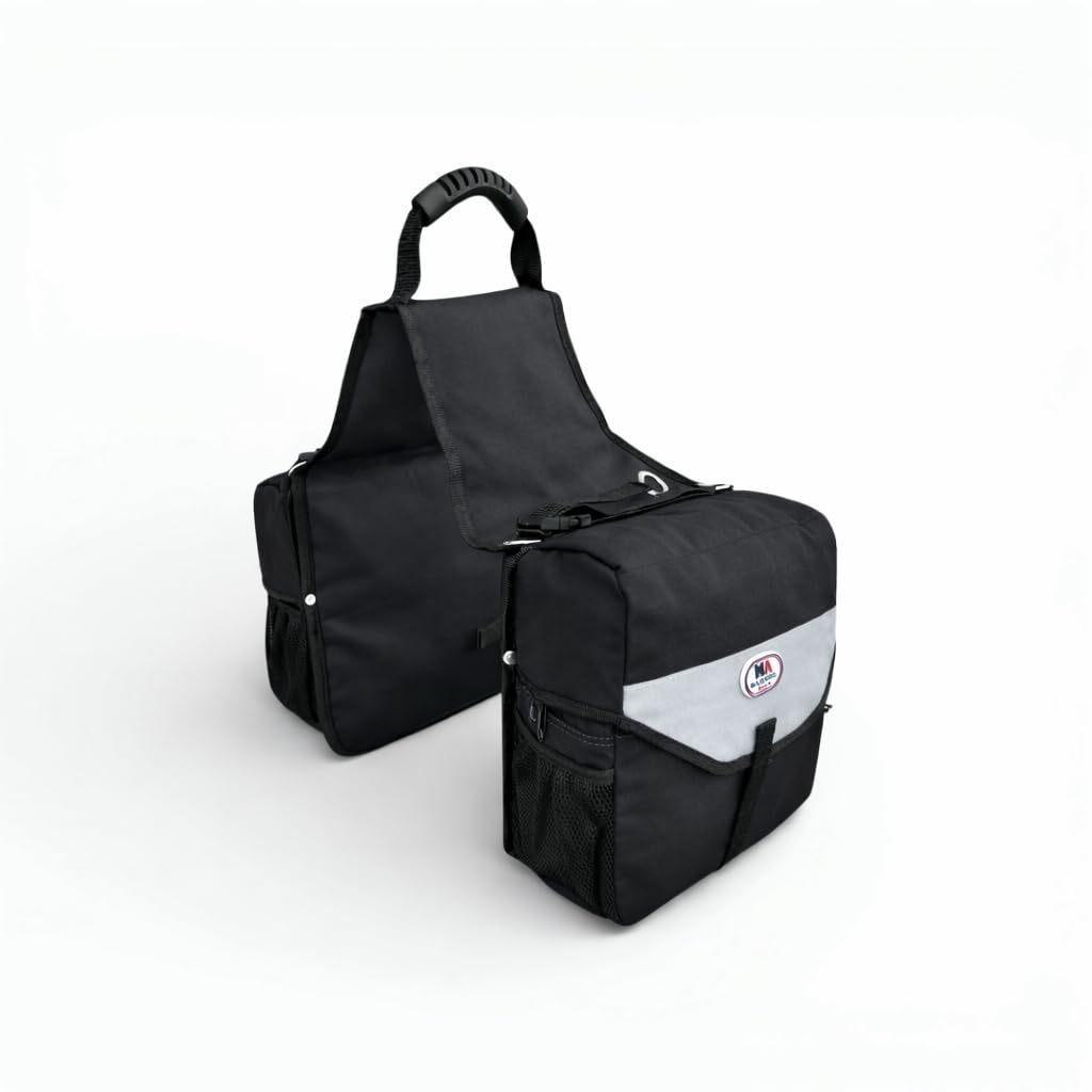 4-Piece Nylon Saddle Bag Set with Horn Bag, Cantle Bag & Pommel Bag X626