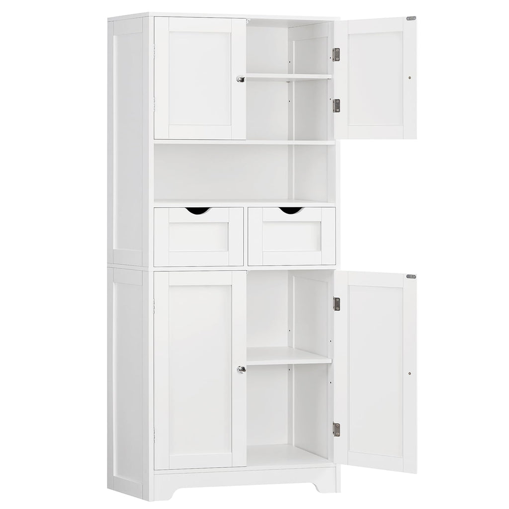 Tall Bathroom Storage Cabinet with 4 Doors U19059