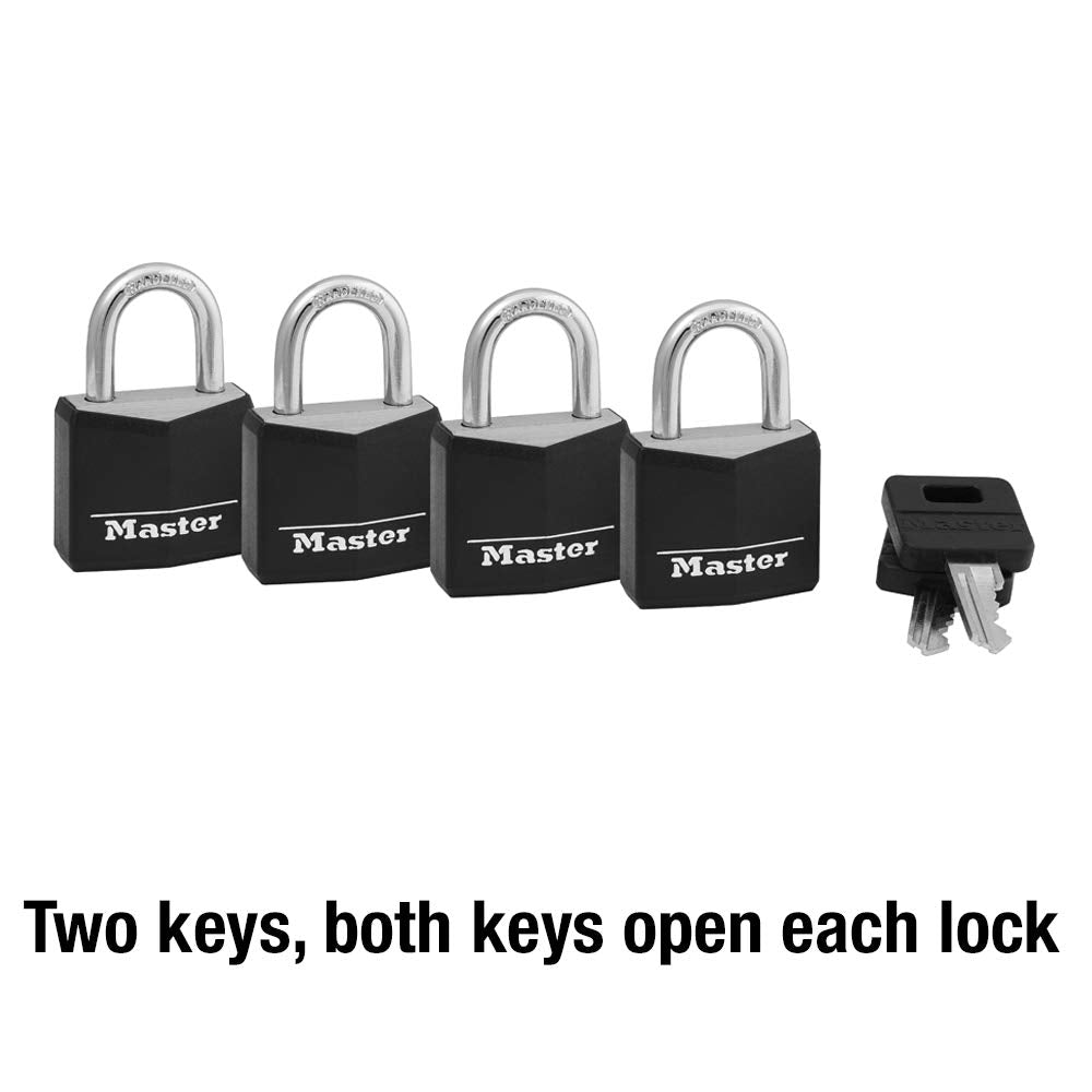 Outdoor Weather-Resistant Keyed Padlock 4-Pack Z937