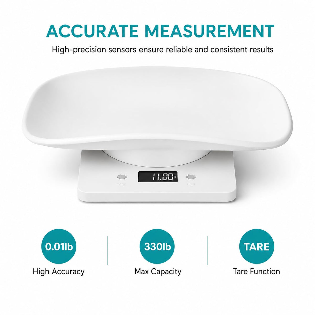 Digital Pet Scale with Removable Tray & Tape Measure B969654