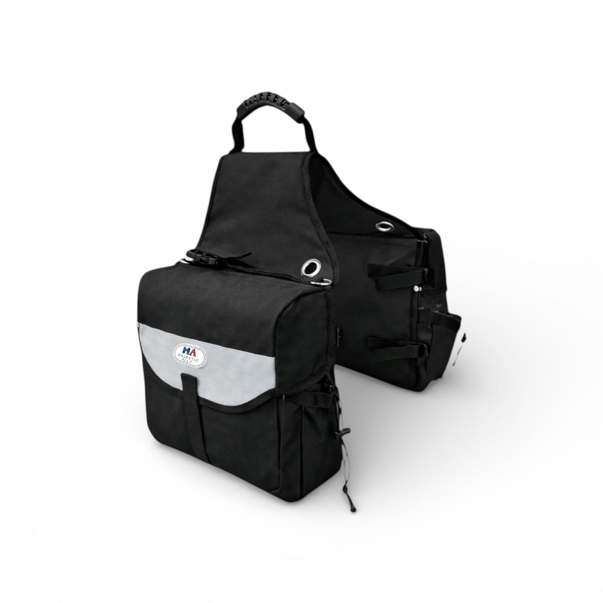 4-Piece Nylon Saddle Bag Set with Horn Bag, Cantle Bag & Pommel Bag X626