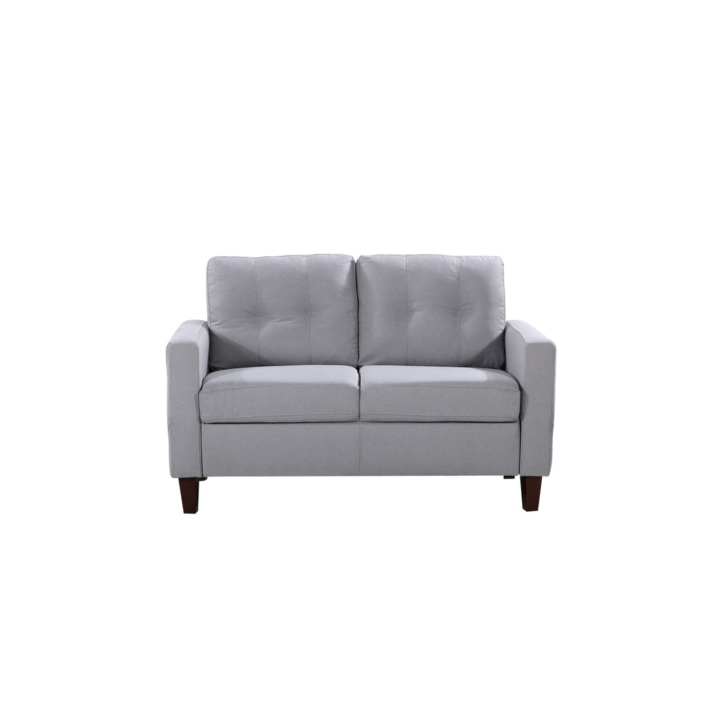 Light Gray Tufted Upholstered Loveseat N676