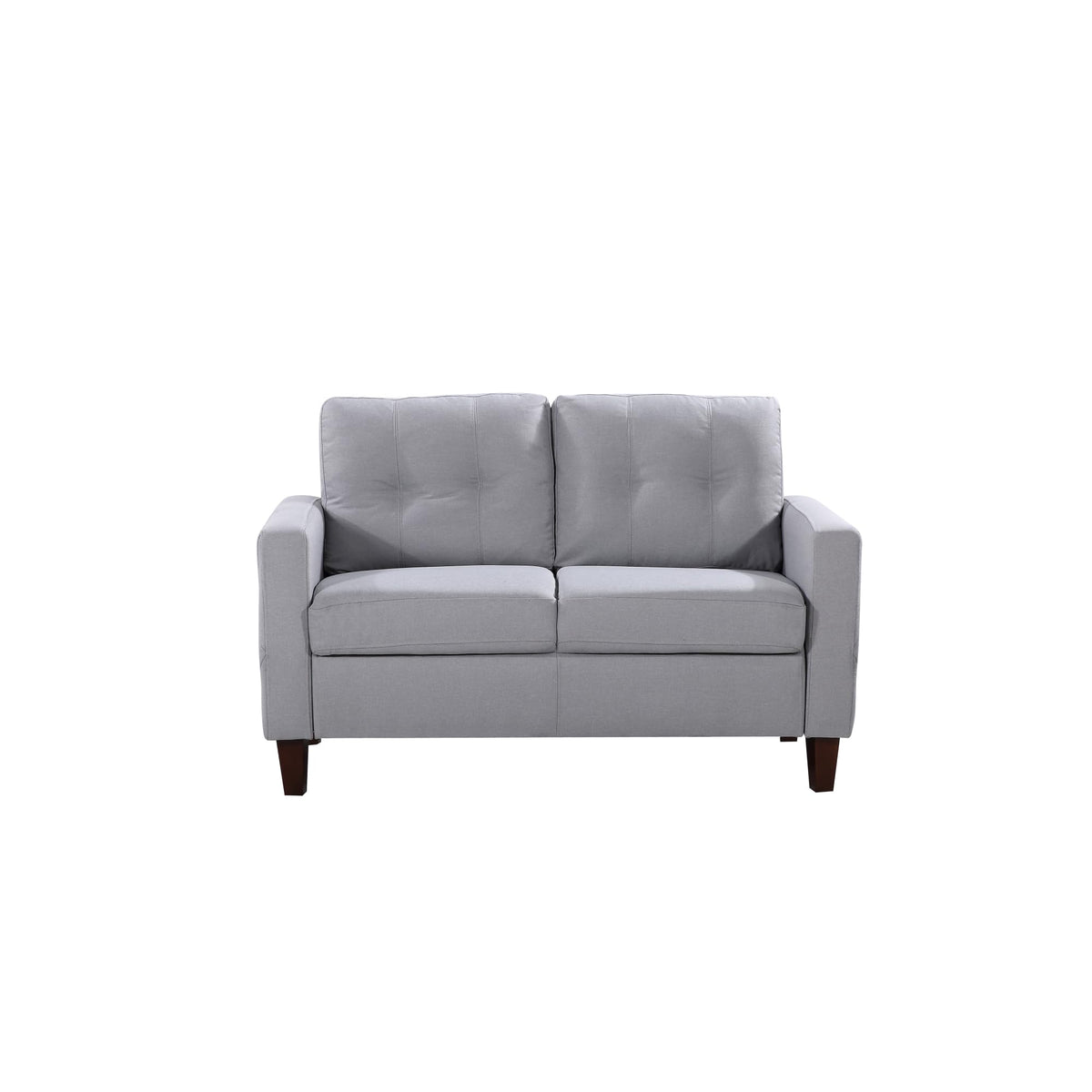 Light Gray Tufted Upholstered Loveseat N676