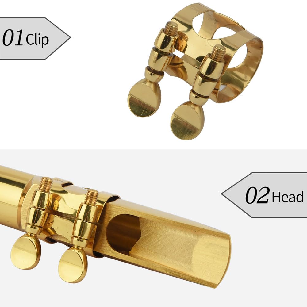 Alto Saxophone Mouthpiece with Cap and Ligature Gold 5C P4667