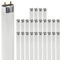 24 Inch T8 Fluorescent Tube Light Bulb 17W 5000K Bright White G13 Bi-Pin Base Pack of 25 Q67134