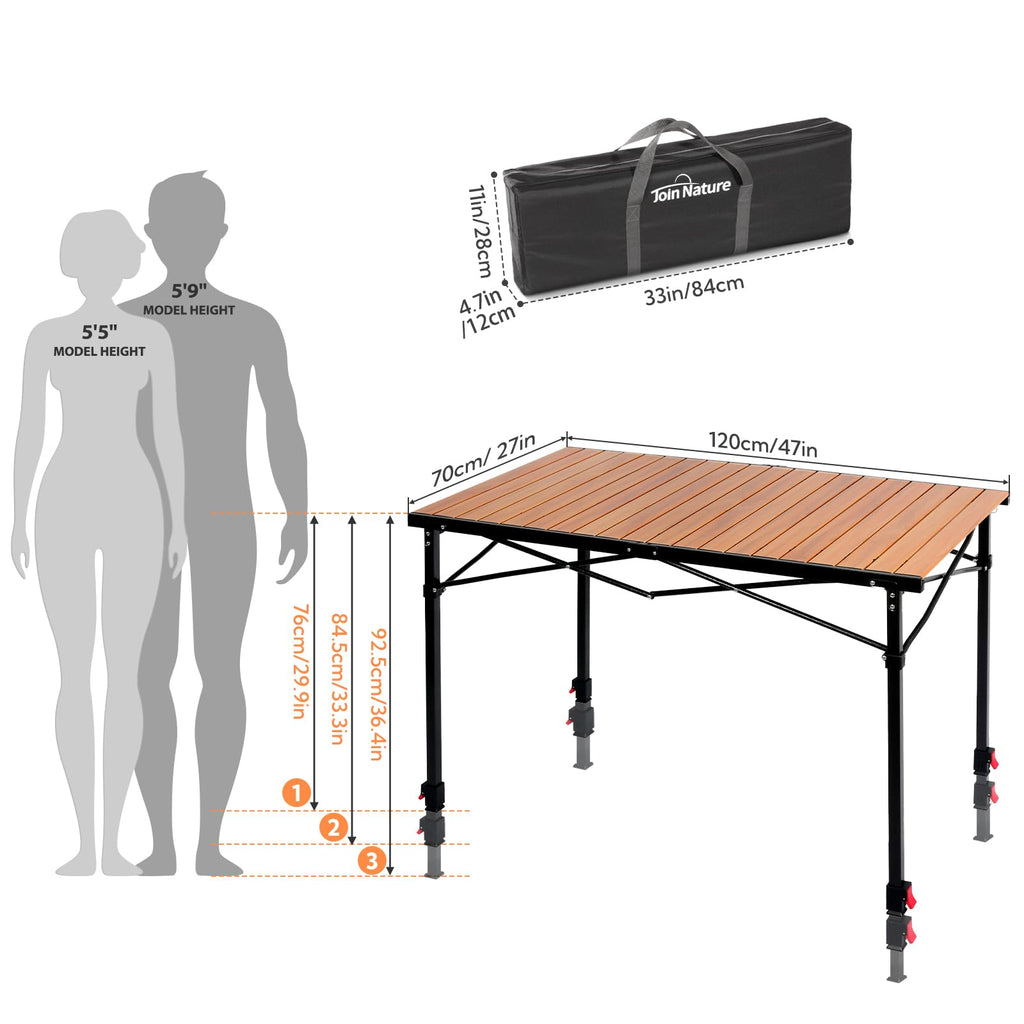 Portable Adjustable Height Camping Table X6952