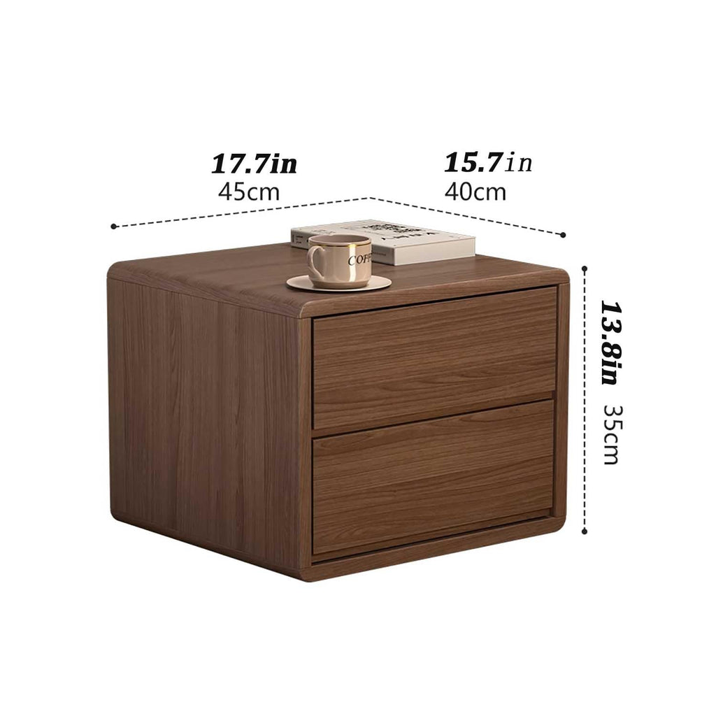 Brown 2 Drawer Nightstand N539