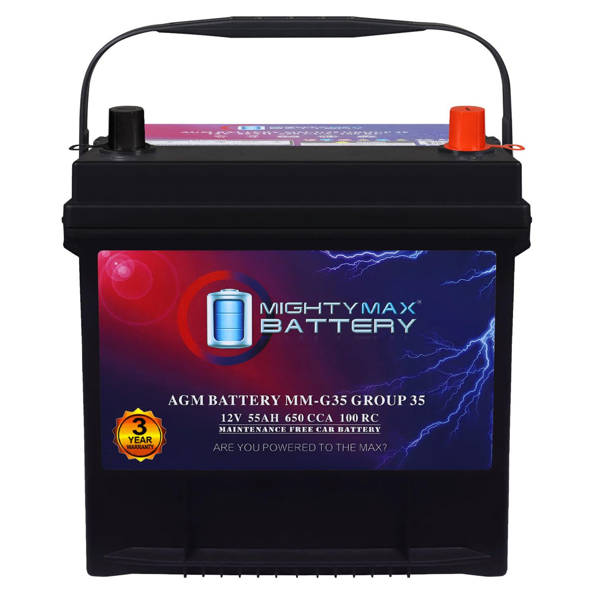 12V 55Ah AGM Replacement Battery Z731