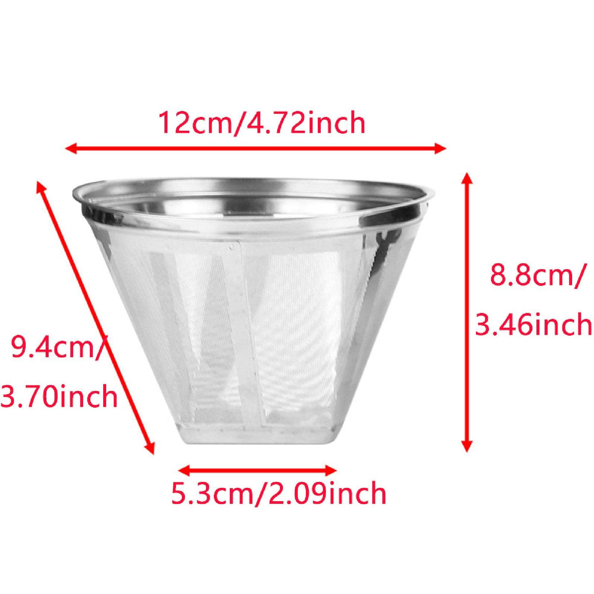 Stainless Steel Reusable Cone Coffee Filter H7172