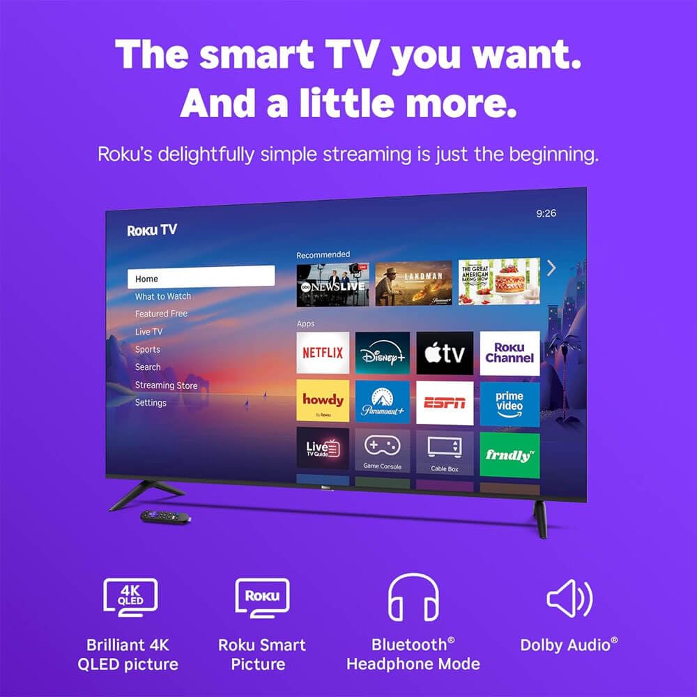 65" 4K QLED Smart TV with HDMI Cable Y2691