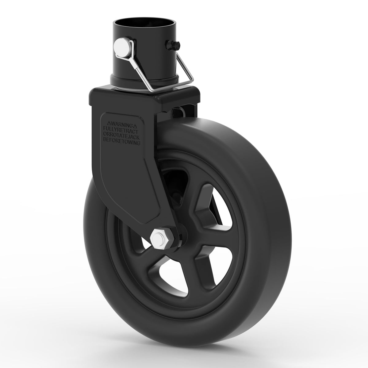 8" Trailer Jack Swivel Caster with Spoked Wheel I123