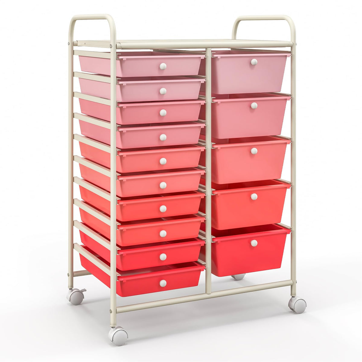 15 Drawer Multicolor Rolling Storage Cart E5743