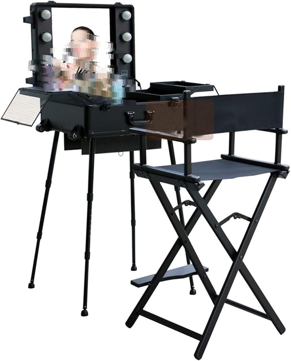 Portable Folding Director's Chair Lightweight Aluminum X1809