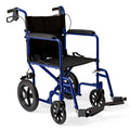 Lightweight Foldable Transport Wheelchair with Handbrakes and 12-Inch Wheels Y15140