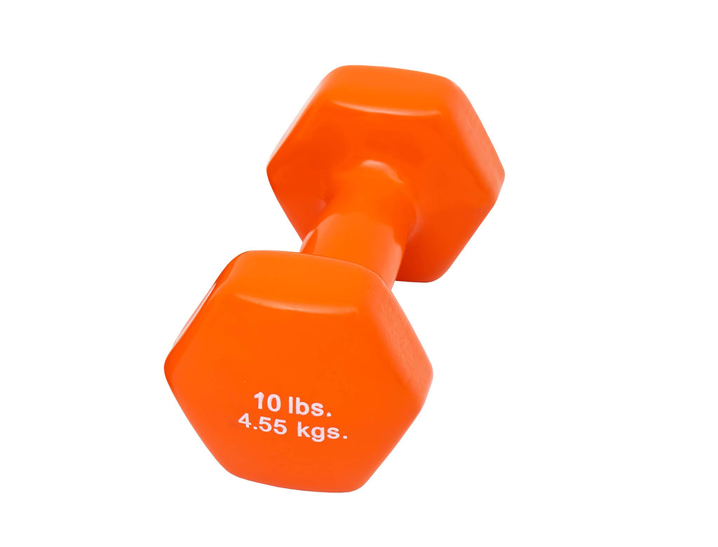 Orange 10 lb Vinyl Coated Dumbbell Z16005