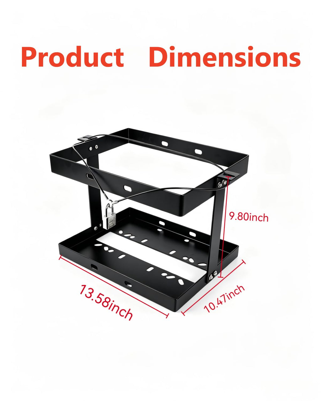 5 Gallon Gas Can Holder with Anti-Theft Lock M92219