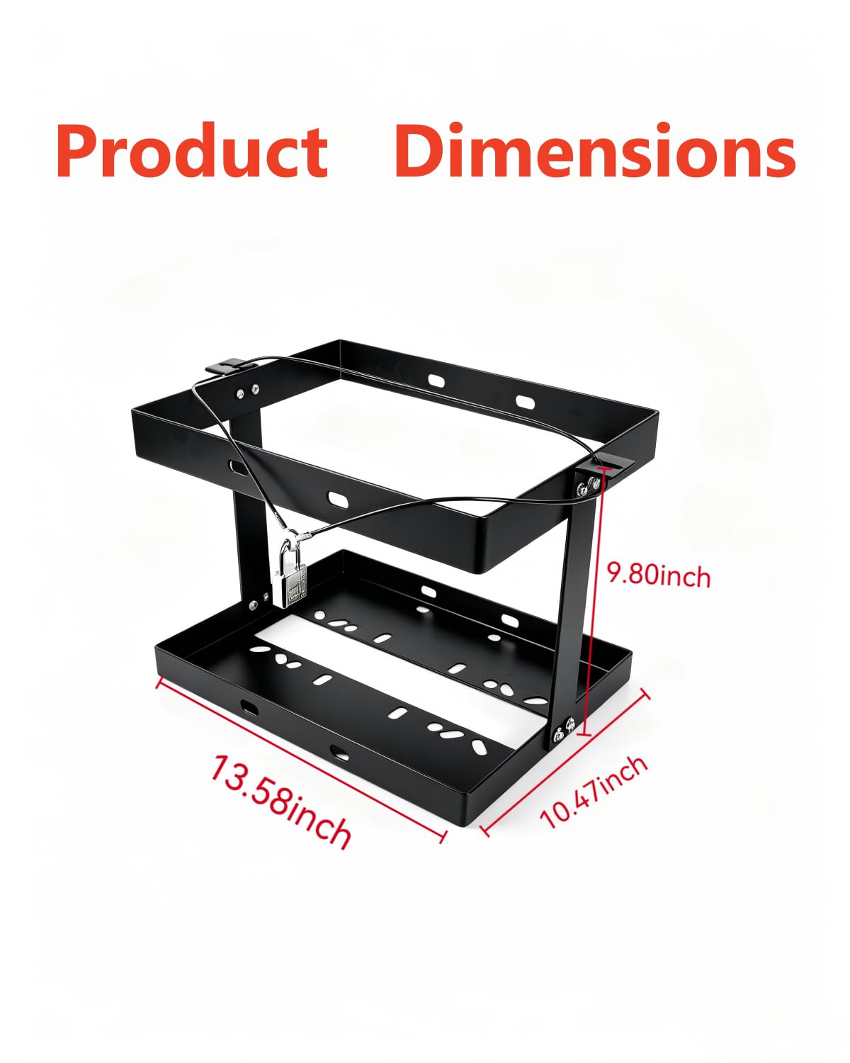 5 Gallon Gas Can Holder with Anti-Theft Lock M92219