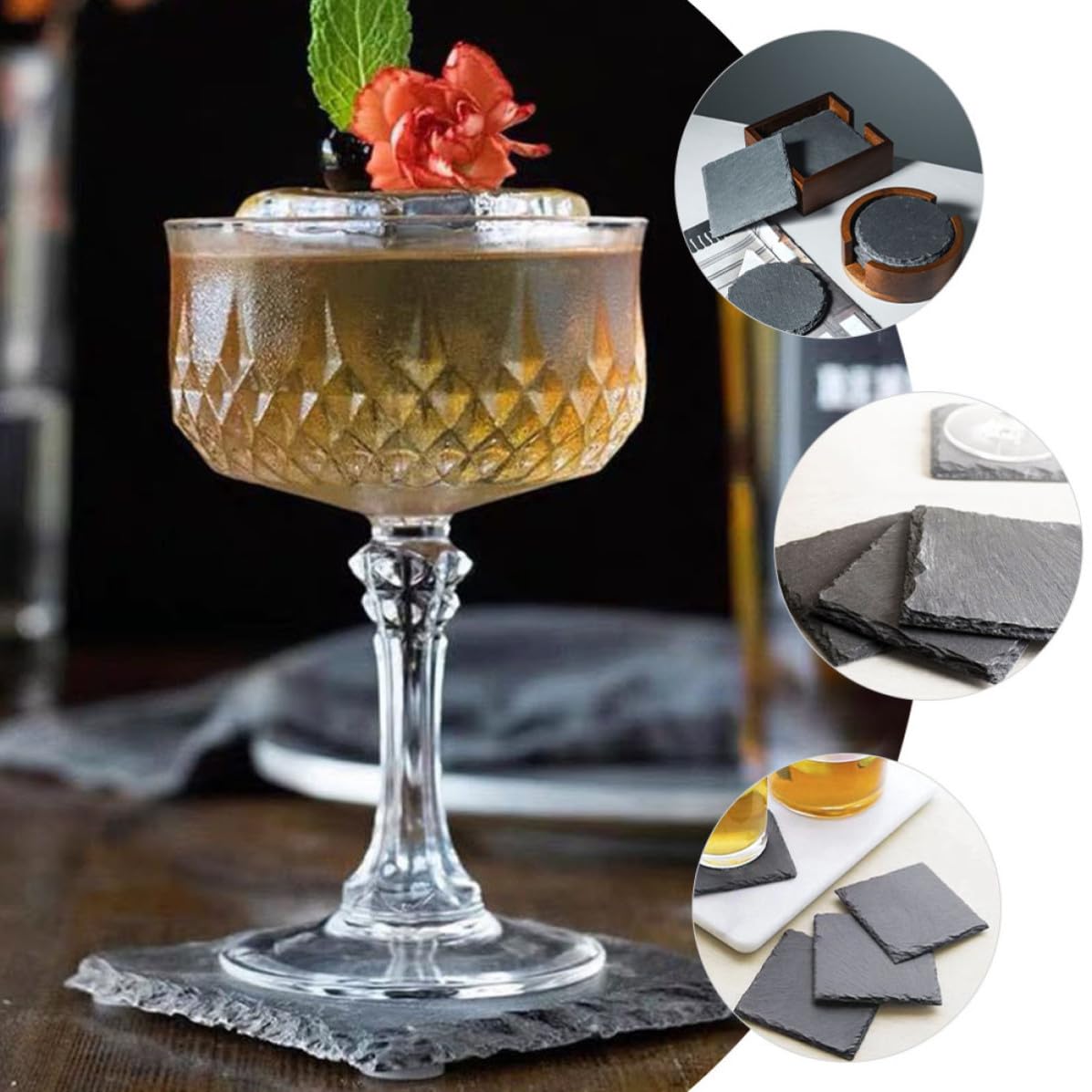 Natural Stone Coasters Set C79132