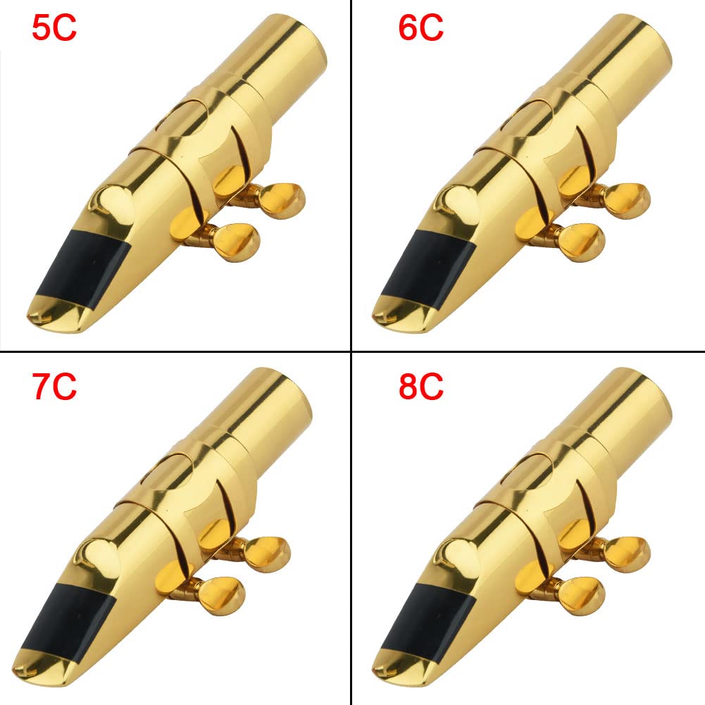 Alto Saxophone Mouthpiece with Cap and Ligature Gold 5C P4667
