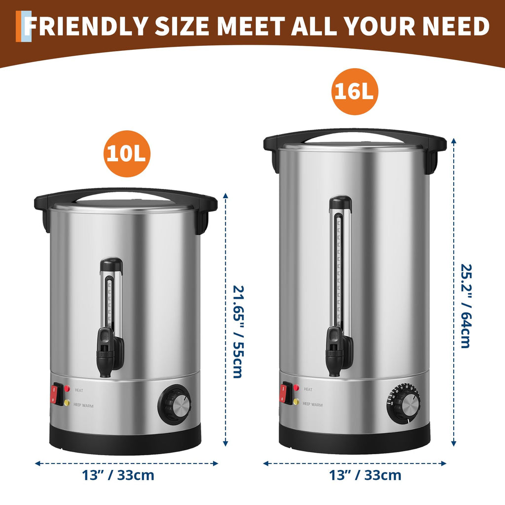 10L Stainless Steel Commercial Coffee Urn G32582