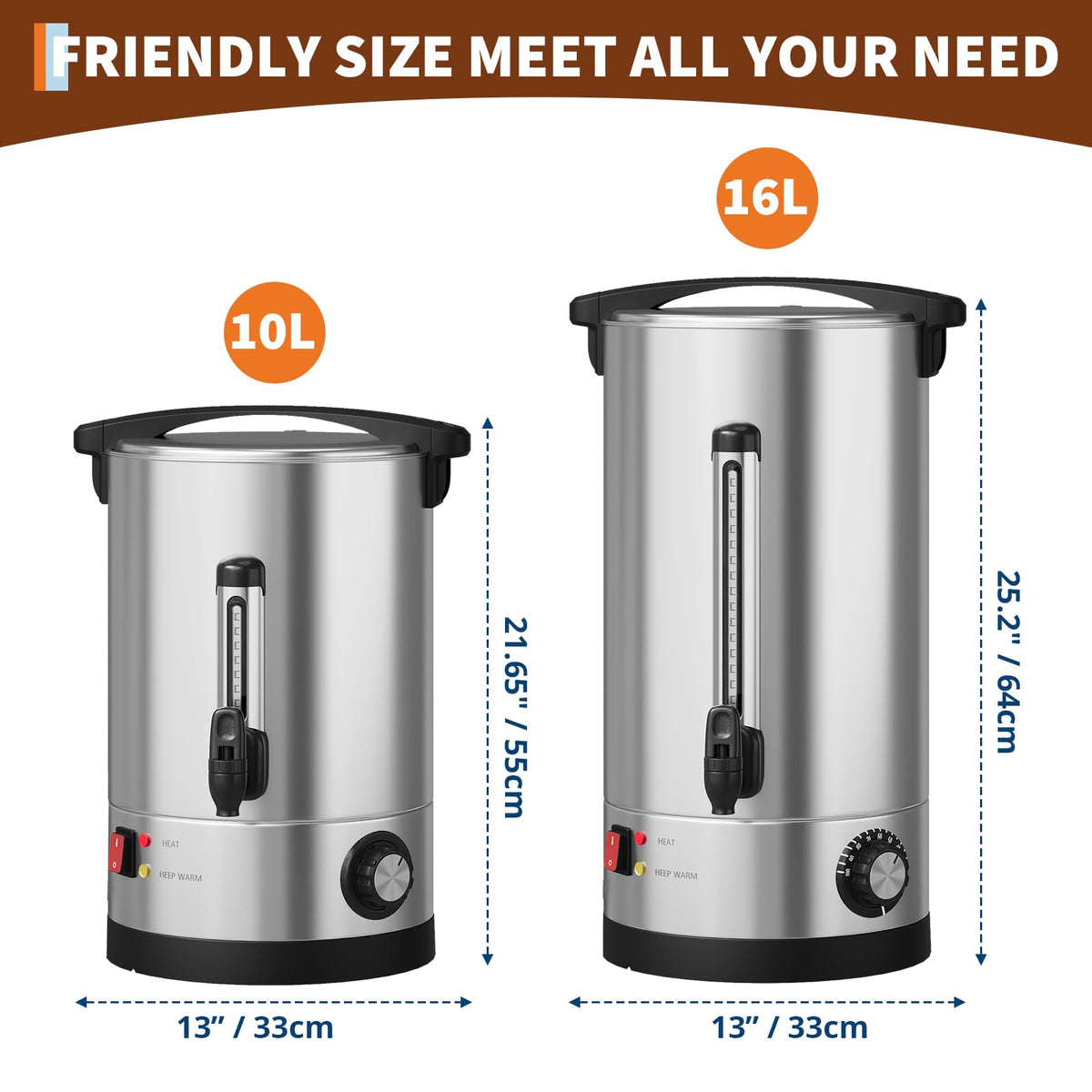 10L Stainless Steel Commercial Coffee Urn G32582