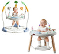 4-Stage Convertible Baby Jumper with 8 Interactive Toys, Music & Lights, Gray T963364