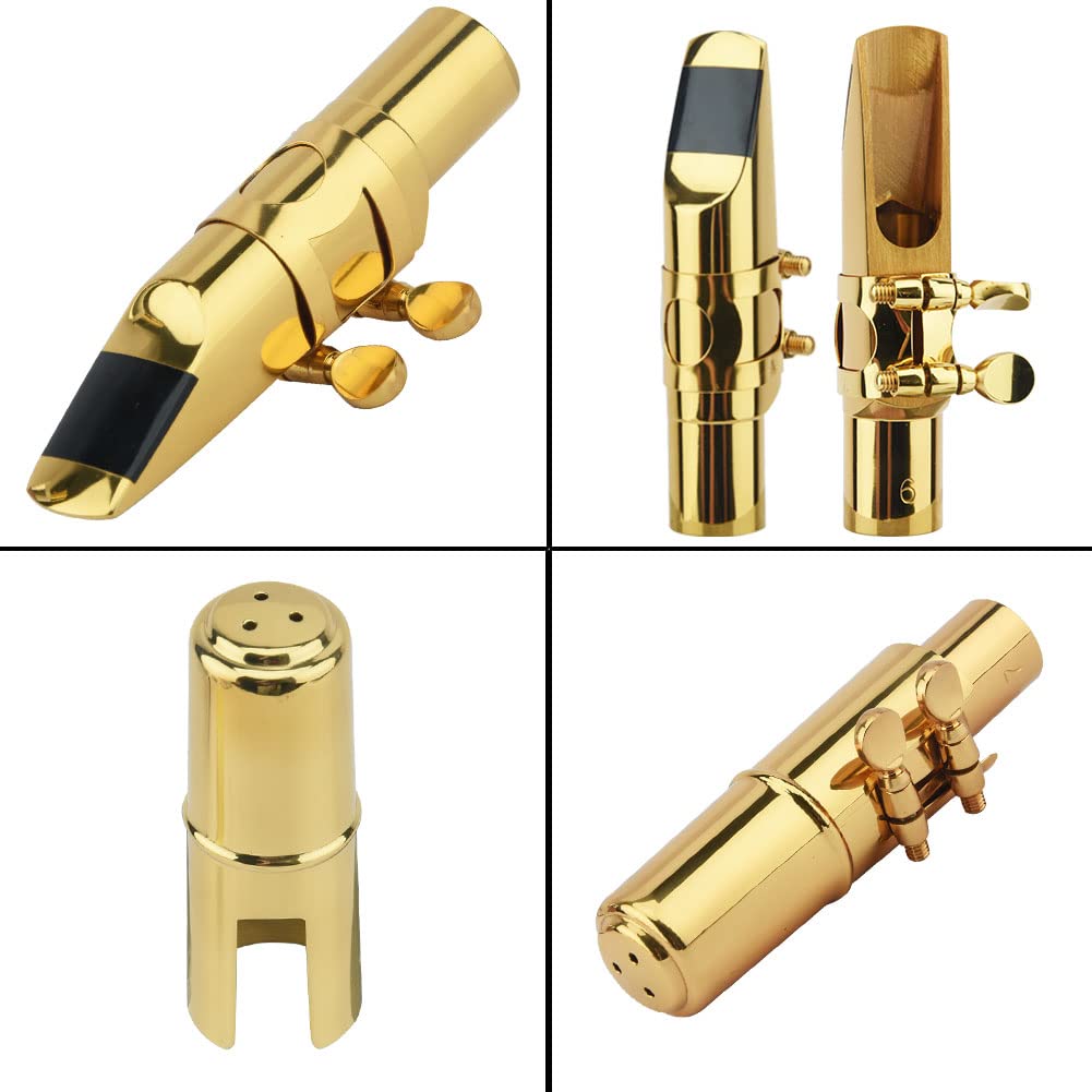 Alto Saxophone Mouthpiece with Cap and Ligature Gold 5C P4667