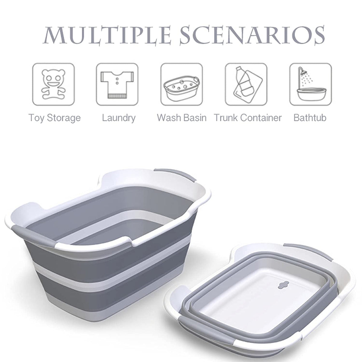 Collapsible Pet Bathtub with Water Drain Plug V517041