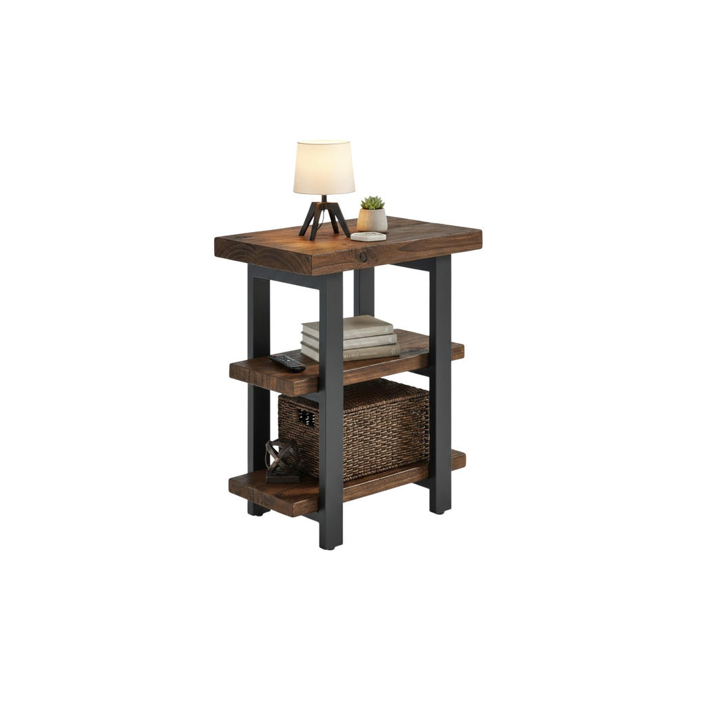 Solid Wood 3-Tier End Table W185