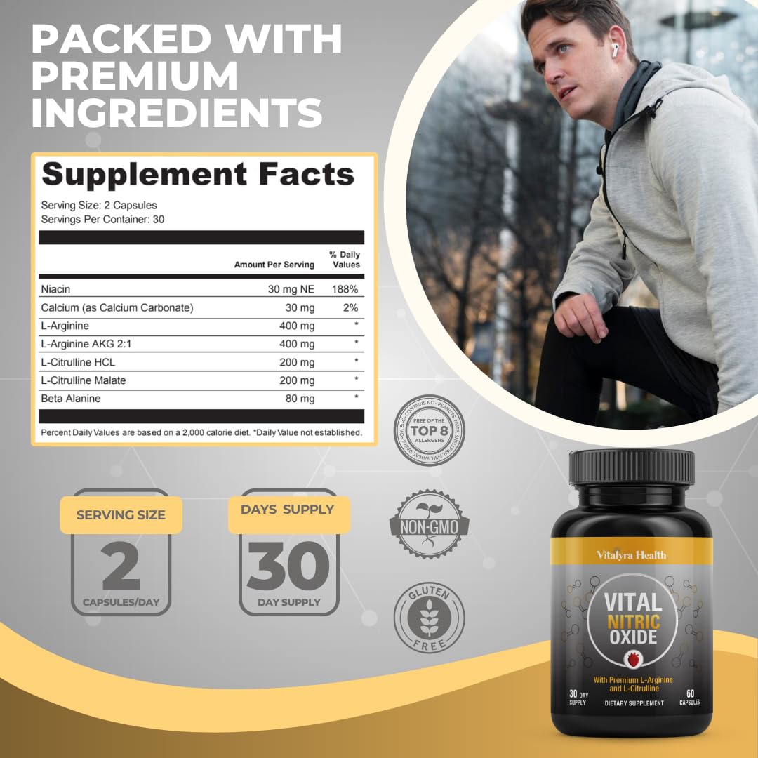 L-Arginine L-Citrulline Nitric Oxide Booster O703