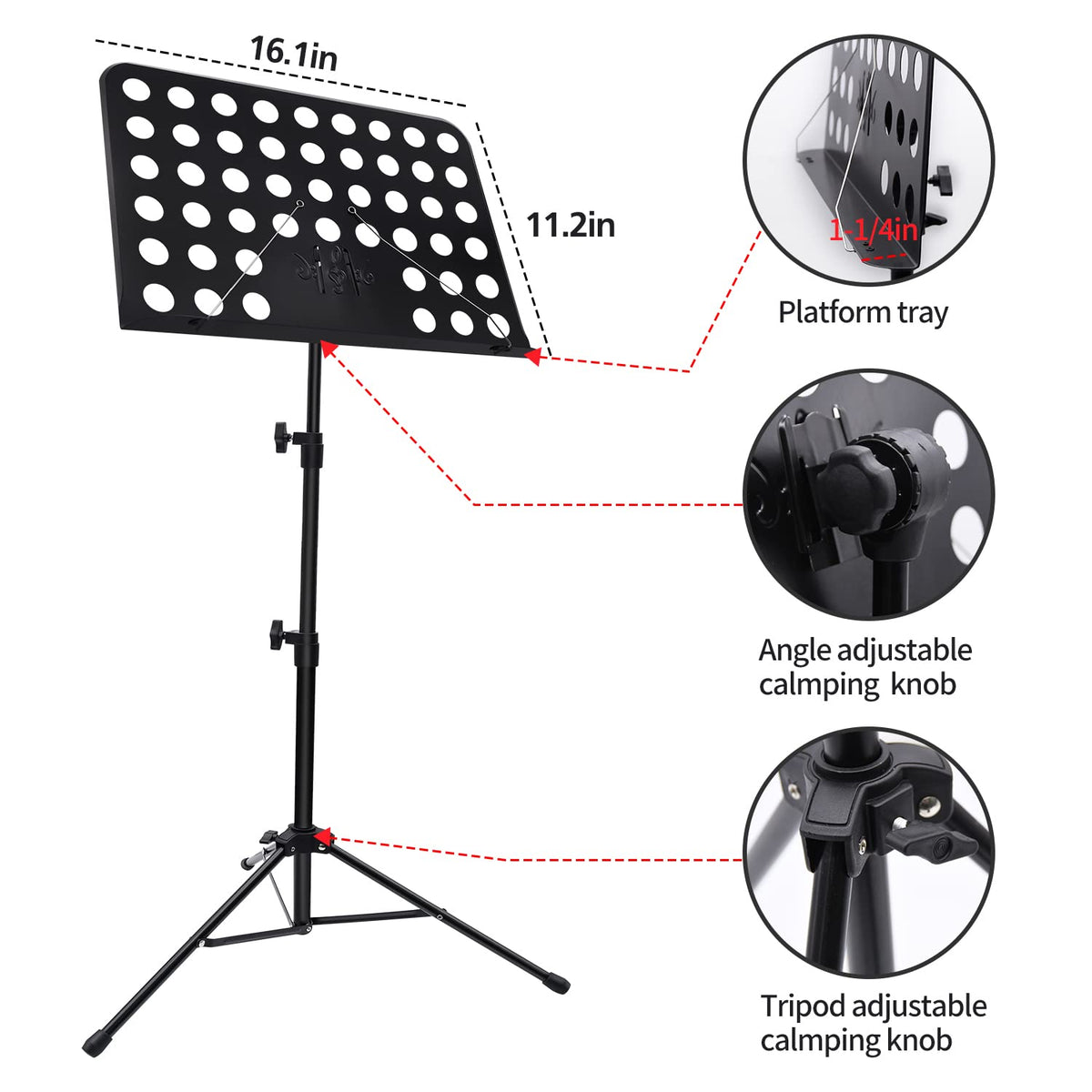 Sheet Music Stand with Carrying Bag F51740