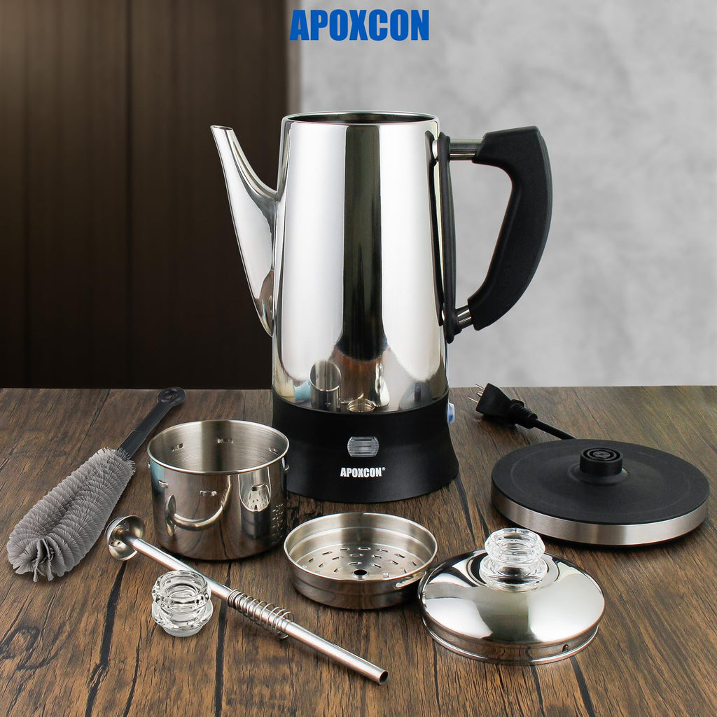 12 Cup Stainless Steel Electric Coffee Percolator W57401
