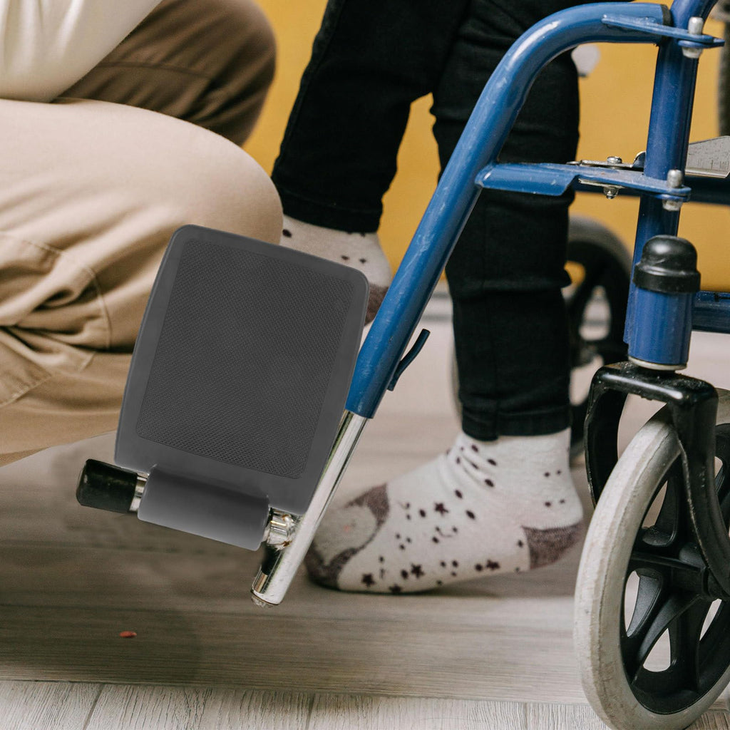 2pcs Black Non-Slip Wheelchair Footrest Replacement Pads K170