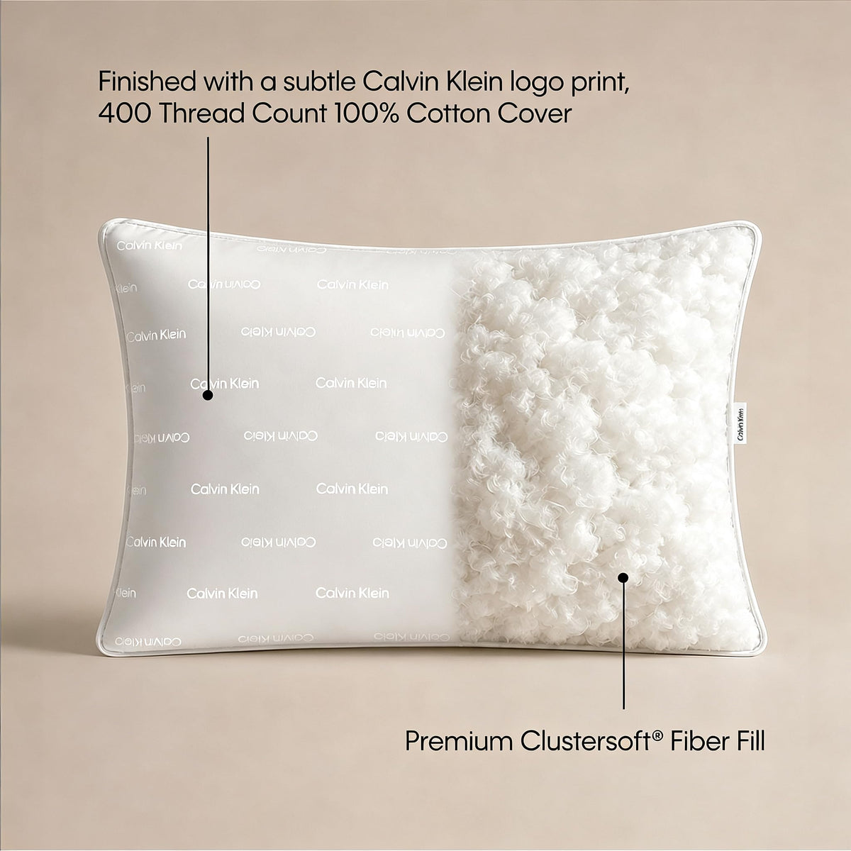 Queen Size Set of 2 Medium Soft Pillows U902709