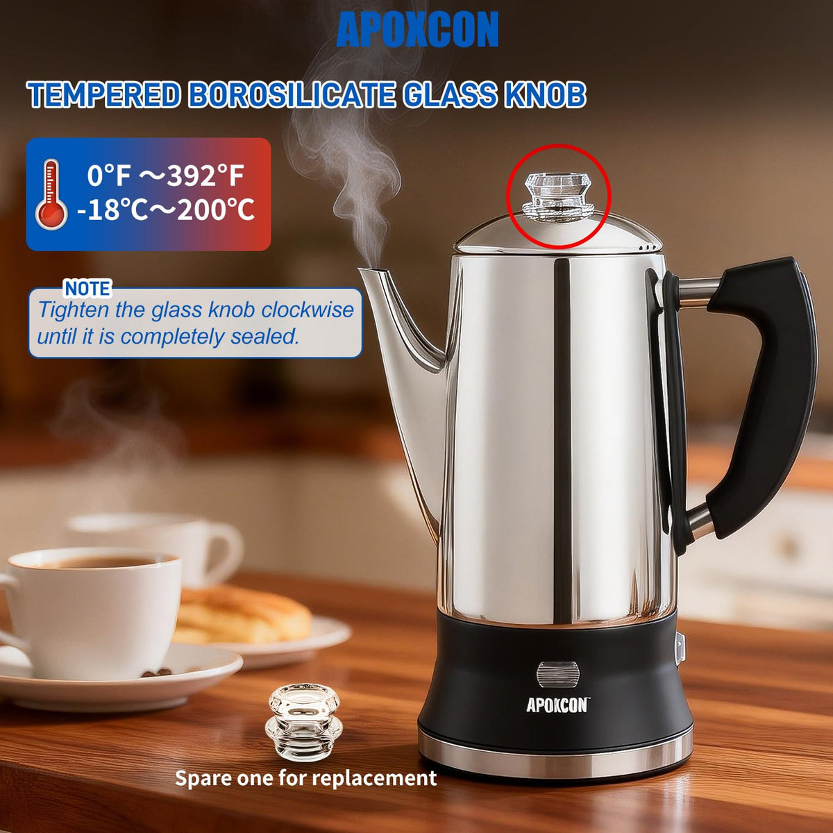 12 Cup Stainless Steel Electric Coffee Percolator W57401