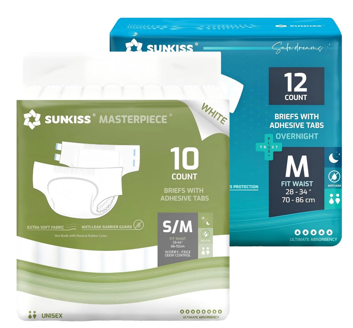 White Adult Diapers E911