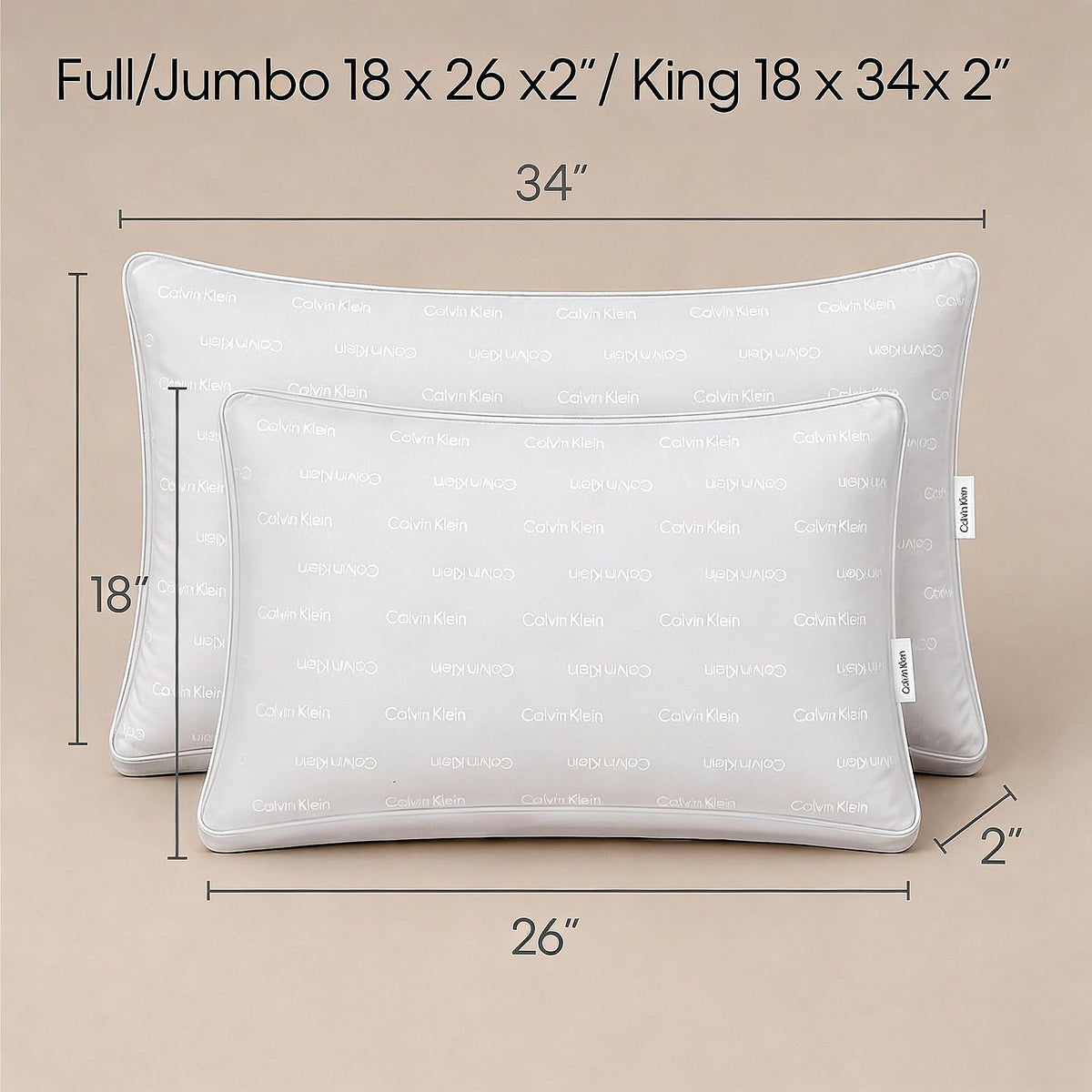 Queen Size Set of 2 Medium Soft Pillows U902709