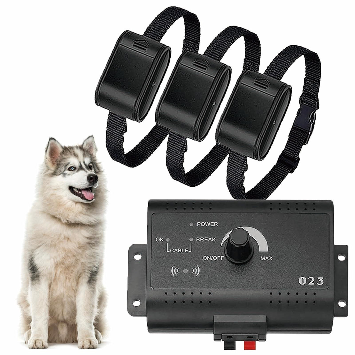 Electric Dog Fence, In-Ground Pet Containment System, Waterproof Training Collar M8627