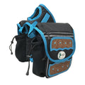 Turquoise Flower 1680D Nylon Western Horn Storage Bag with Hand Tooled Leather Accents G171