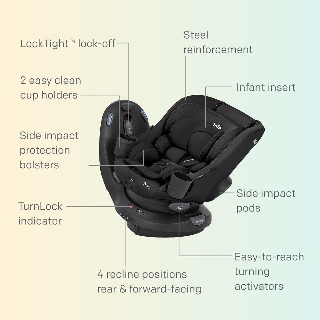 2-in-1 Rotating Convertible Car Seat H1875