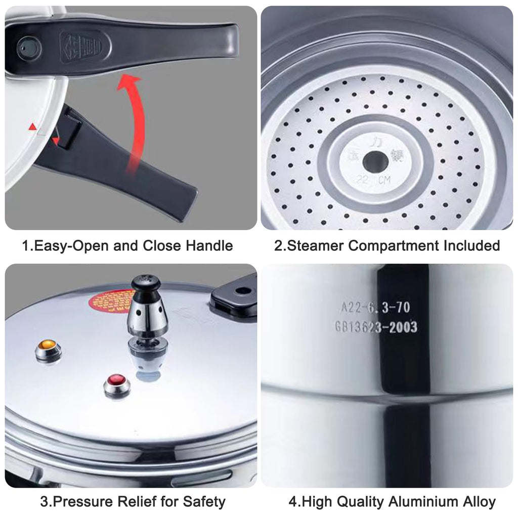 3 Quart Aluminum Pressure Cooker S816256