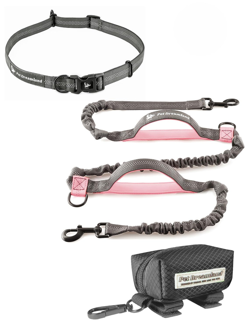 Hands Free Dog Leash and Poop Bag Dispenser B6320