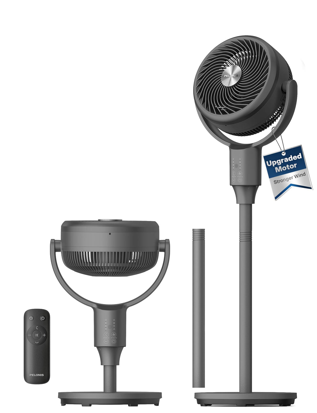 Grey Air Circulator Fan with Remote Y5958