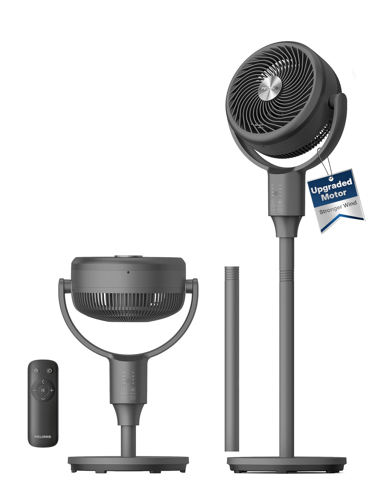 Grey Air Circulator Fan with Remote Y5958