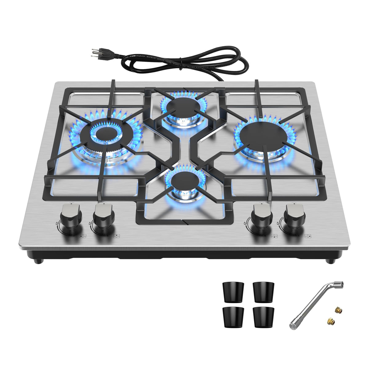 24 Inch 4 Burner Stainless Steel Gas Cooktop B4478