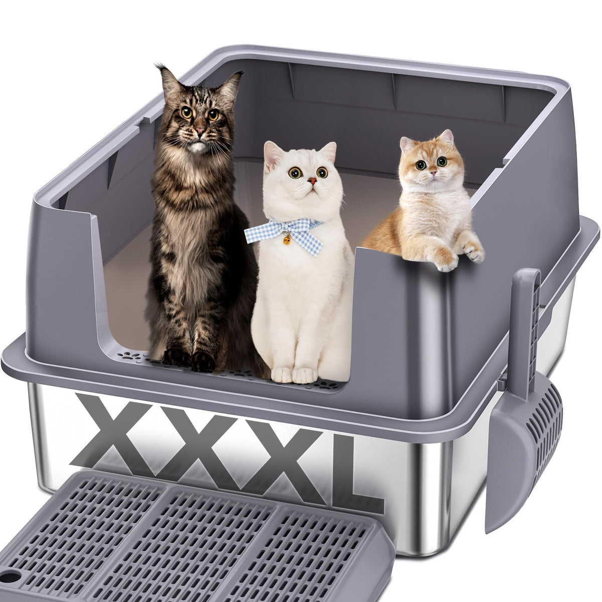 Stainless Steel XXL Litter Box U94659