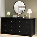Black 6 Drawer Dresser F6431