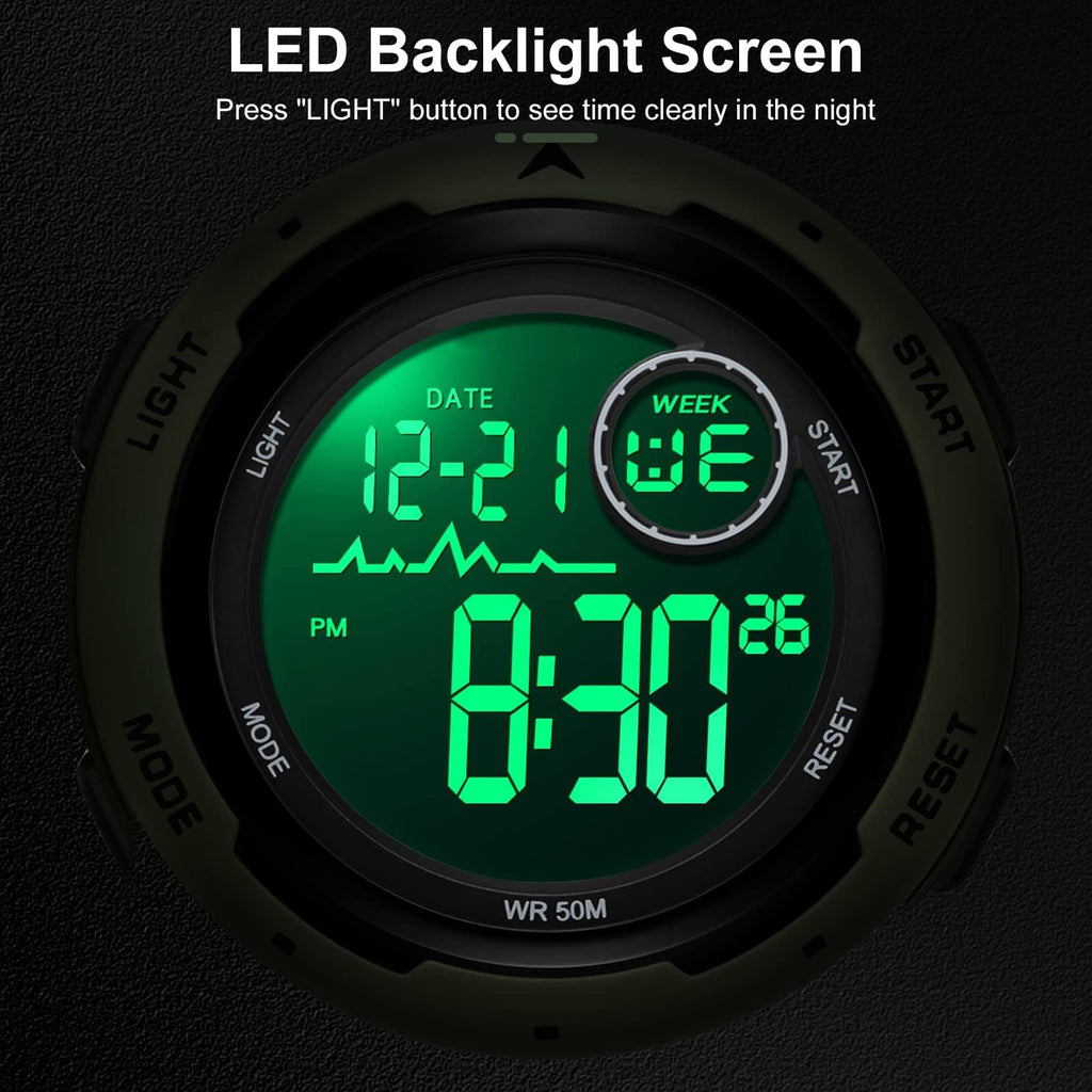 Men's Digital Waterproof Sports Watch J11518