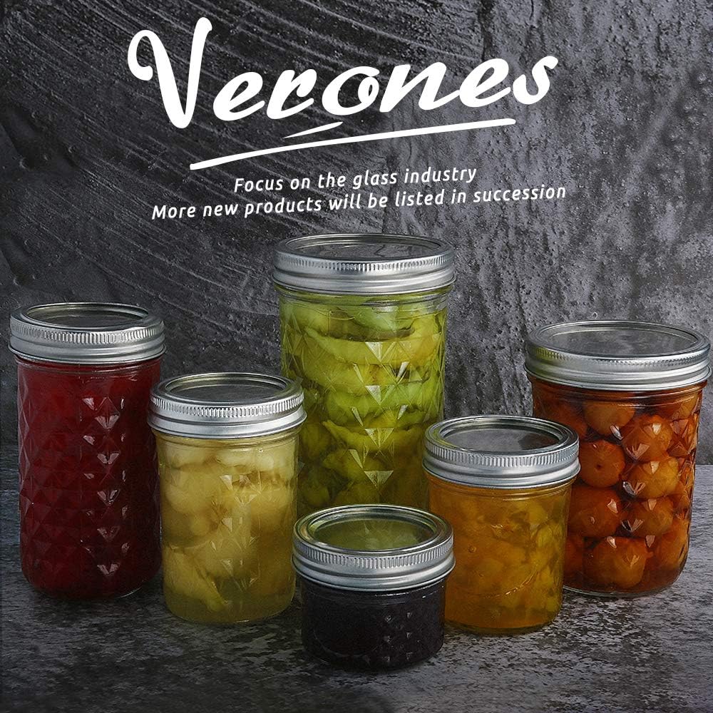 15 Pack 12 oz Mason Jars with Lids I26268
