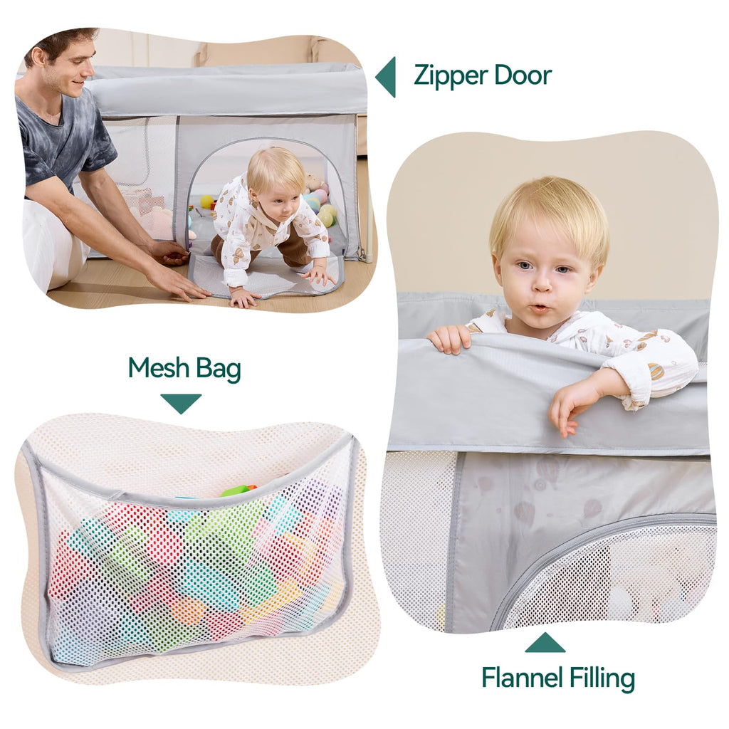 Foldable Baby Playpen with Mat U20101